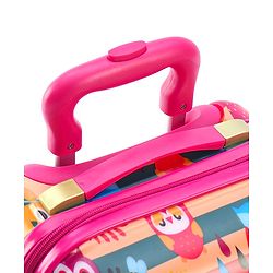 Babyhug Kid's Small 1 Day Trip Trolley Bag Tiger Print Blue -18 Inches| Shock Resistant| Telescopic Handle| Water Resistant| Easy Zipper Closure| Durable Swivel Wheels