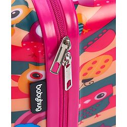 Babyhug Kid's Small 1 Day Trip Trolley Bag Tiger Print Blue -18 Inches| Shock Resistant| Telescopic Handle| Water Resistant| Easy Zipper Closure| Durable Swivel Wheels
