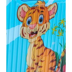 Babyhug Kid's Small 1 Day Trip Trolley Bag Loin Print Blue -20 Inches