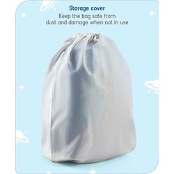 Babyhug Kid's Small 1 Day Trip Trolley Bag Loin Print Blue -20 Inches