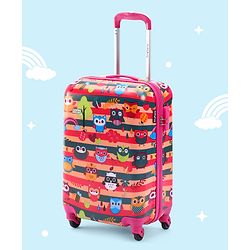 Babyhug Kid's Small 1 Day Trip Trolley Bag Loin Print Blue -20 Inches