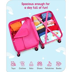 Babyhug Kid's Small 1 Day Trip Trolley Bag Loin Print Blue -20 Inches