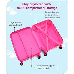 Babyhug Kid's Small 1 Day Trip Trolley Bag Loin Print Blue -20 Inches