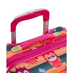 Babyhug Kid's Small 1 Day Trip Trolley Bag Loin Print Blue -20 Inches