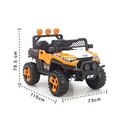Babyhug RANGER 4X4 Battery Operated Ride On Jeep with Music & LED Lights - Olive Green| Forward & Reverse Drive| Wide Comfortable Seat| Rechargeable Battery| Remote Control| Pre-loaded Music with USB & AUX| Easy to Assemble| Wide Comfortable Seat| Ea