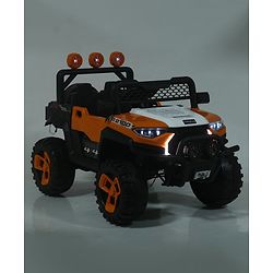 Babyhug RANGER 4X4 Battery Operated Ride On Jeep with Music & LED Lights - Olive Green| Forward & Reverse Drive| Wide Comfortable Seat| Rechargeable Battery| Remote Control| Pre-loaded Music with USB & AUX| Easy to Assemble| Wide Comfortable Seat| Ea