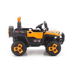 Babyhug RANGER 4X4 Battery Operated Ride On Jeep with Music & LED Lights - Olive Green| Forward & Reverse Drive| Wide Comfortable Seat| Rechargeable Battery| Remote Control| Pre-loaded Music with USB & AUX| Easy to Assemble| Wide Comfortable Seat| Ea