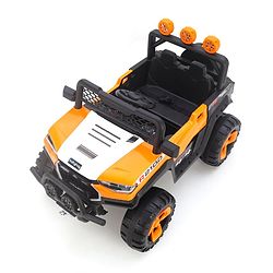 Babyhug RANGER 4X4 Battery Operated Ride On Jeep with Music & LED Lights - Olive Green| Forward & Reverse Drive| Wide Comfortable Seat| Rechargeable Battery| Remote Control| Pre-loaded Music with USB & AUX| Easy to Assemble| Wide Comfortable Seat| Ea