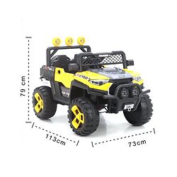 Babyhug RANGER 4X4 Battery Operated Ride On Jeep with Music & LED Lights - Red| Forward & Reverse Drive| Wide Comfortable Seat| Rechargeable Battery| Remote Control| Pre-loaded Music with USB & AUX| Easy to Assemble| Wide Comfortable Seat| Easy to Op