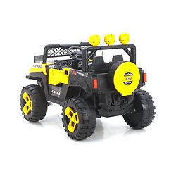 Babyhug RANGER 4X4 Battery Operated Ride On Jeep with Music & LED Lights - Red| Forward & Reverse Drive| Wide Comfortable Seat| Rechargeable Battery| Remote Control| Pre-loaded Music with USB & AUX| Easy to Assemble| Wide Comfortable Seat| Easy to Op