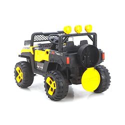 Babyhug RANGER 4X4 Battery Operated Ride On Jeep with Music & LED Lights - Red| Forward & Reverse Drive| Wide Comfortable Seat| Rechargeable Battery| Remote Control| Pre-loaded Music with USB & AUX| Easy to Assemble| Wide Comfortable Seat| Easy to Op