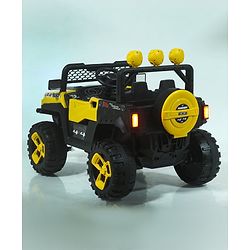 Babyhug RANGER 4X4 Battery Operated Ride On Jeep with Music & LED Lights - Red| Forward & Reverse Drive| Wide Comfortable Seat| Rechargeable Battery| Remote Control| Pre-loaded Music with USB & AUX| Easy to Assemble| Wide Comfortable Seat| Easy to Op