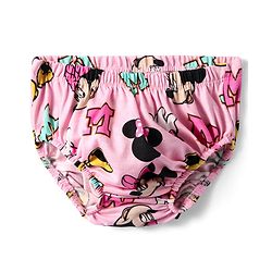 Babyhug Disney Single Jersey Knit Full Sleeves Minnie Mouse Printed Frock with Bloomer &  Frill Detailing - Pink