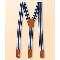 Babyhug Single Jersey Knit Full Sleeves Animal Printed Shirt & Trouser Set with Suspender - Blue