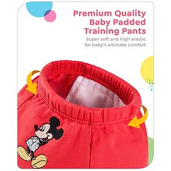 Babyhug Disney Mickey Mouse Print Training Pant Pack of 3 (suitalble for age group 1-2 years) - Red