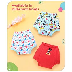 Babyhug Disney Mickey Mouse Print Training Pant Pack of 3 (suitalble for age group 1-2 years) - Red