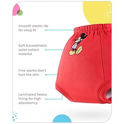 Babyhug Disney Mickey Mouse Print Training Pant Pack of 3 (suitalble for age group 2-3 years)- Red