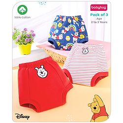 Babyhug Disney Mickey Mouse Print Training Pant Pack of 3 (suitalble for age group 2-3 years)- Red