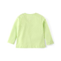 Babyhug Disney Single Jersey Knit Full Sleeves Night Suit With Minnie Mouse Graphic - Green