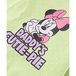 Babyhug Disney Single Jersey Knit Full Sleeves Night Suit With Minnie Mouse Graphic - Green