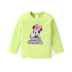 Babyhug Disney Single Jersey Knit Full Sleeves Top with Mickey Mouse Print Pack of 3 - Pink & Green