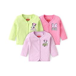 Babyhug Disney Interlock Full Sleeves Jhablas with Minnie Mouse  Graphics Pack of 3 - Pink & Green
