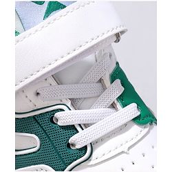 Cute Walk by Babyhug Velcro Closure Sneakers -White & Green