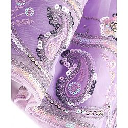 Babyhug Woven Three Fourth Sleeves Sequinned Kurta Gharara Set with Net Dupatta-Lavender