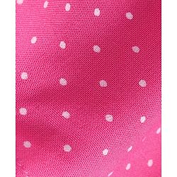 Babyhug Rayon Woven Full Sleeves Top with Polka Dot Print & Smocked Detailing - Dark Pink