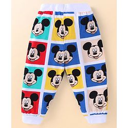 Babyhug Disney Single Jersey Knit Full Sleeves Night Suit with Mickey Mouse Graphics- Red Blue & Yellow