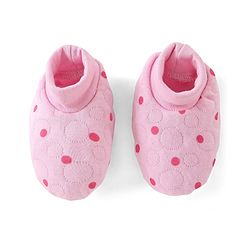 Babyhug Winter Polyfill Hooded Romper with Booties Kitten & Polka Dots Print - Pink