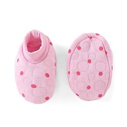 Babyhug Winter Polyfill Hooded Romper with Booties Kitten & Polka Dots Print - Pink