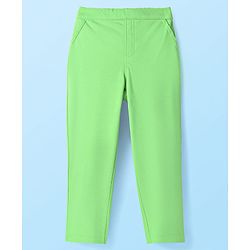 Babyhug Knit Full Sleeves Solid Colour Blazer with Top & Trouser Set - Light Green