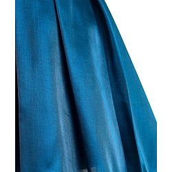 Babyhug Woven Sleeveless Party Dress With Bow Applique & Sequin Detailing - Teal blue