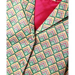 Babyhug Woven Top with Three Fourth Sleeves Printed Jacket & Palazzo - Light Green & Dark Pink