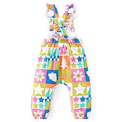 Babyhug Single Jersey Knit Dungaree & Full Sleeves T-Shirt Set Polka Dots Print - Pink