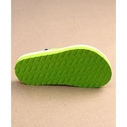 Cute Walk by Babyhug Bear & Text Print Flip Flops   With Back Strap - Green
