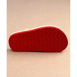 Cute Walk by Babyhug Cupcake Print Flip Flops With Back Strap -White