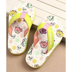Cute Walk by Babyhug Animal Print Flip Flops - Green