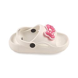 Cute Walk by Babyhug Clogs With Bow Applique - White