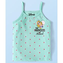 Babyhug Disney Cotton Lycra Knit Singlet Sleeves Slips with Disney Princess Graphic  Pack Of 3 - White Pink Light Blue