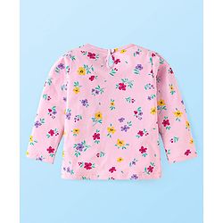 Babyhug Disney Single Jersey Knit Full Sleeves Tops with Disney Princes Graphics Pack of 3 - Pink Light Green & White