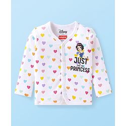 Babyhug Disney Interlock Knit Full Sleeves Jhablas with Disney Princess Graphics Pack of 3 - White Pink & Sea Green