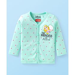 Babyhug Disney Interlock Knit Full Sleeves Jhablas with Disney Princess Graphics Pack of 3 - White Pink & Sea Green