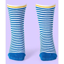 Cute Walk by Babyhug Knit Antibacterial Ankle Length Socks With Polka Dot & Unicorn Print Pack of 3 - White Blue & Grey