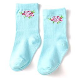 Cute Walk by Babyhug Ankle Length Socks With Floral & Polka Dot Design Pack of 3 - Dark Pink Blue & Pink