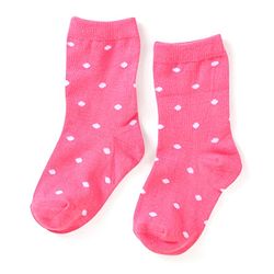 Cute Walk by Babyhug Ankle Length Socks With Floral & Polka Dot Design Pack of 3 - Dark Pink Blue & Pink