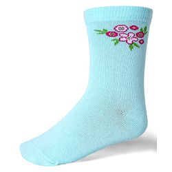Cute Walk by Babyhug Ankle Length Socks With Floral & Polka Dot Design Pack of 3 - Dark Pink Blue & Pink