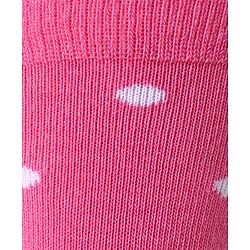 Cute Walk by Babyhug Ankle Length Socks With Floral & Polka Dot Design Pack of 3 - Dark Pink Blue & Pink