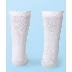 Cute Walk by Babyhug Cotton Lycra Knit Anti-bacterial Socks Polka Dots & Strawberry Design Pack of 3 - Pink White & Red